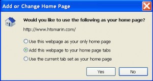 Add or Change Home Page - Internet Explorer